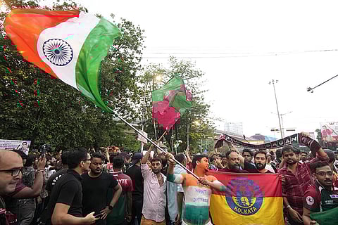 Kolkata Doctor Rape-Murder: Football fans protest near Salt Lake stadium, in Kolkata